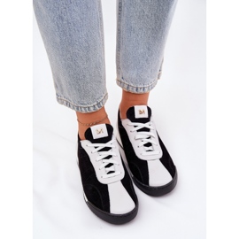 Laura Messi 2935 zapatos deportivos de cuero para mujeres negro 5