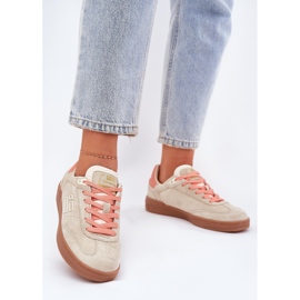 Zapatillas deportivas de gamuza zapatillas para mujeres d.franklin DFSH387005 beige 2