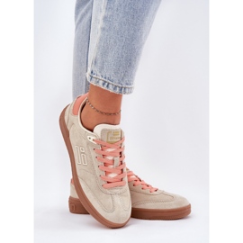 Zapatillas deportivas de gamuza zapatillas para mujeres d.franklin DFSH387005 beige 3