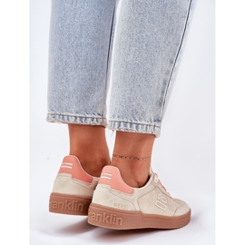 Zapatillas deportivas de gamuza zapatillas para mujeres d.franklin DFSH387005 beige 5