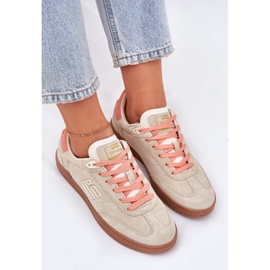 Zapatillas deportivas de gamuza zapatillas para mujeres d.franklin DFSH387005 beige 9
