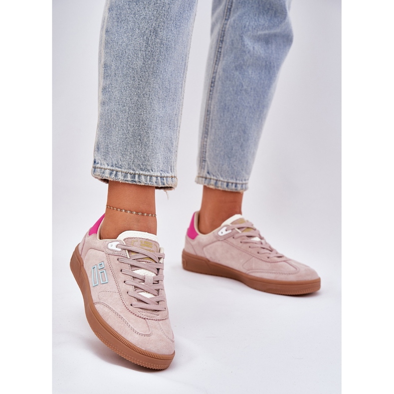 Zapatos deportivos de gamuza para mujeres d.franklin DFSH387005 Dirty Pink rosa 2