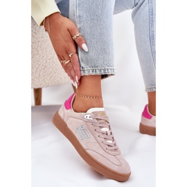 Zapatos deportivos de gamuza para mujeres d.franklin DFSH387005 Dirty Pink rosado 8