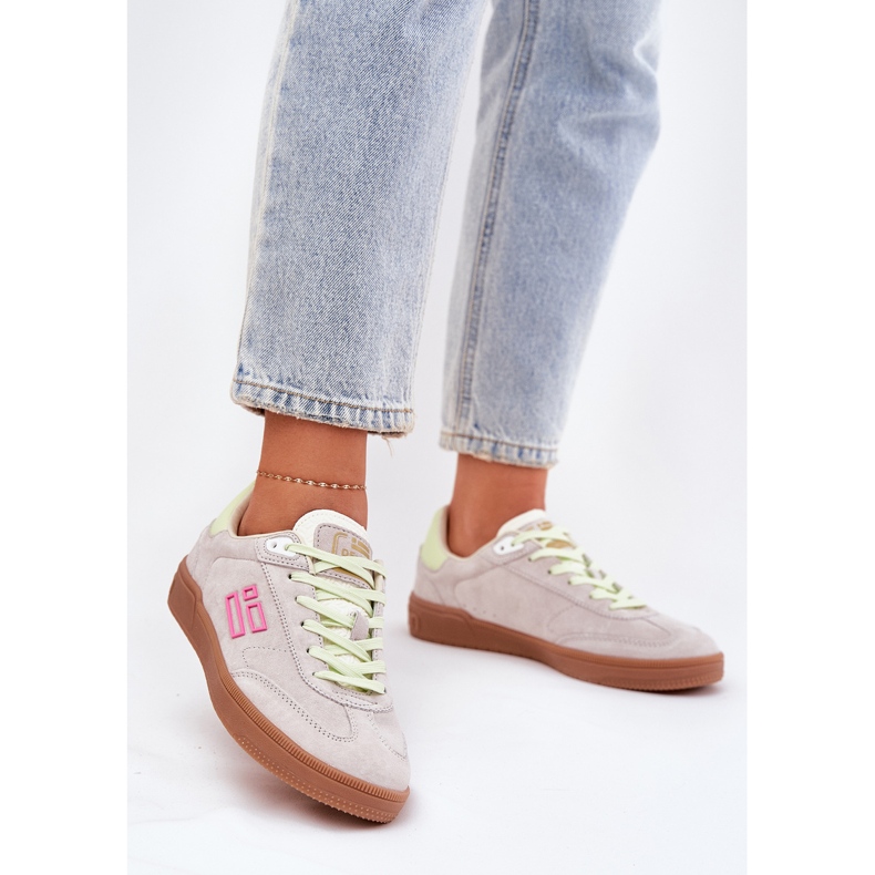 Zapatos deportivos de gamuza para mujeres d.franklin DFSH387005 TROPO WHITE blanco 2