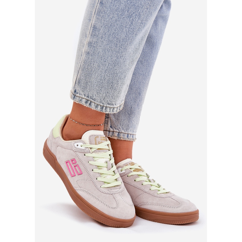 Zapatos deportivos de gamuza para mujeres d.franklin DFSH387005 TROPO WHITE blanco 1