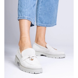 Mocasines elegantes grises de Ecozamz con decoración 1