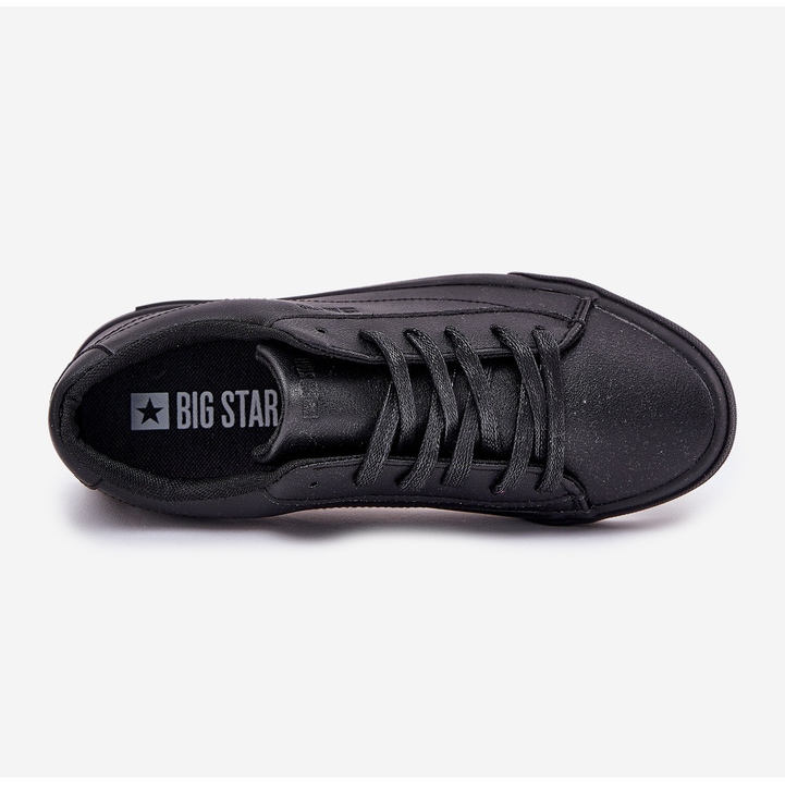 Classic de zapatillas de cuero con bajo ECO para hombres Big Star NN174252 Negro 1