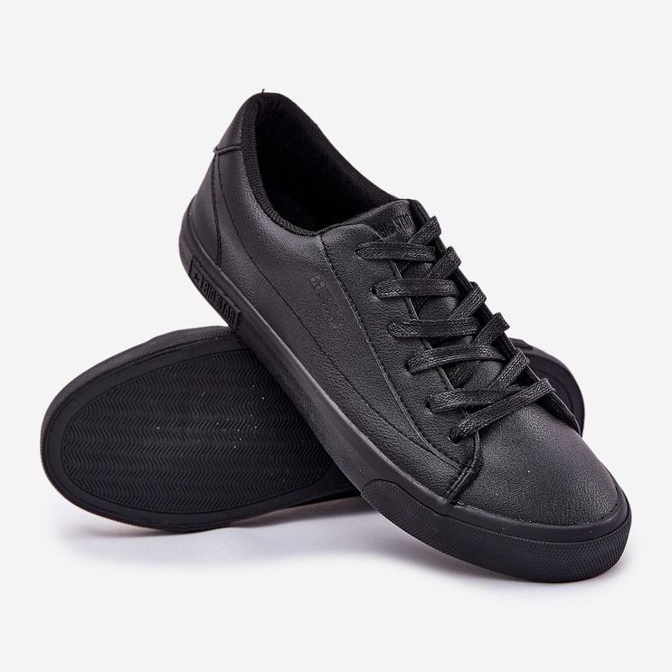 Classic de zapatillas de cuero con bajo ECO para hombres Big Star NN174252 Negro 2