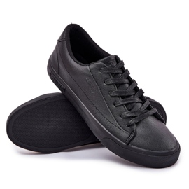 Classic de zapatillas de cuero con bajo ECO para hombres Big Star NN174252 Negro 6