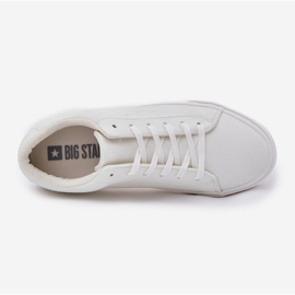 Zapatillas bajas clásicas para hombres con cuero ecológico Big Star NN174250 White blanco 3
