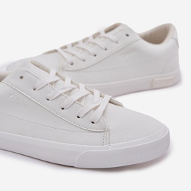 Zapatillas bajas clásicas para hombres con cuero ecológico Big Star NN174250 White blanco 5