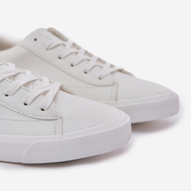 Zapatillas bajas clásicas para hombres con cuero ecológico Big Star NN174250 White blanco 2