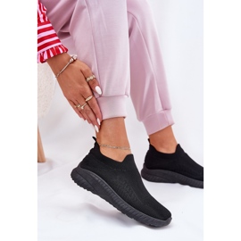 Material resbalado zapatos deportivos negros para mujeres 7