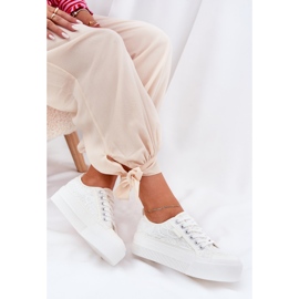 Big Star RR274747 Sneakers de encaje para mujeres blanco 9