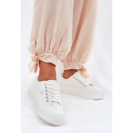 Big Star RR274747 Sneakers de encaje para mujeres blanco 3