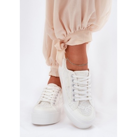 Big Star RR274747 Sneakers de encaje para mujeres blanco 4