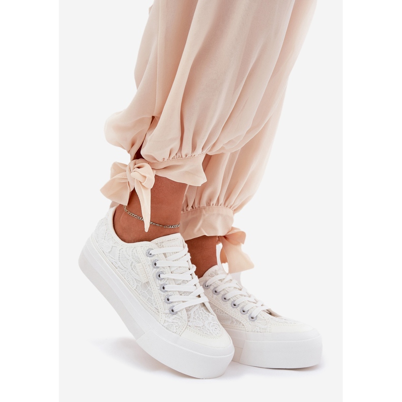 Big Star RR274747 Sneakers de encaje para mujeres blanco 1