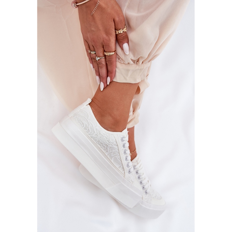 Big Star RR274747 Sneakers de encaje para mujeres blanco 2