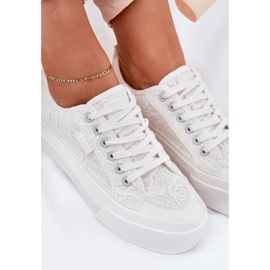 Big Star RR274747 Sneakers de encaje para mujeres blanco 10