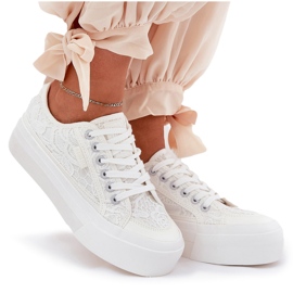 Big Star RR274747 Sneakers de encaje para mujeres blanco 11