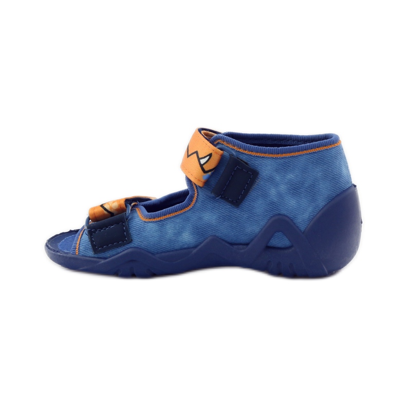 Pantuflas Velcro Befado Azul 250p065 naranja 2