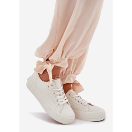 Zapatillas de deporte femenino en la plataforma con eco cuero big star rr274a297 beige ligero 1