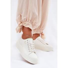 Zapatillas de deporte femeninas en plataforma con eco cuero big star rr274a295 blanco 2