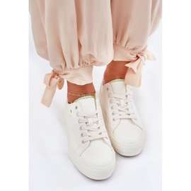 Zapatillas de deporte femeninas en plataforma con eco cuero big star rr274a295 blanco 5