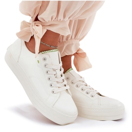 Zapatillas de deporte femeninas en plataforma con eco cuero big star rr274a295 blanco 10