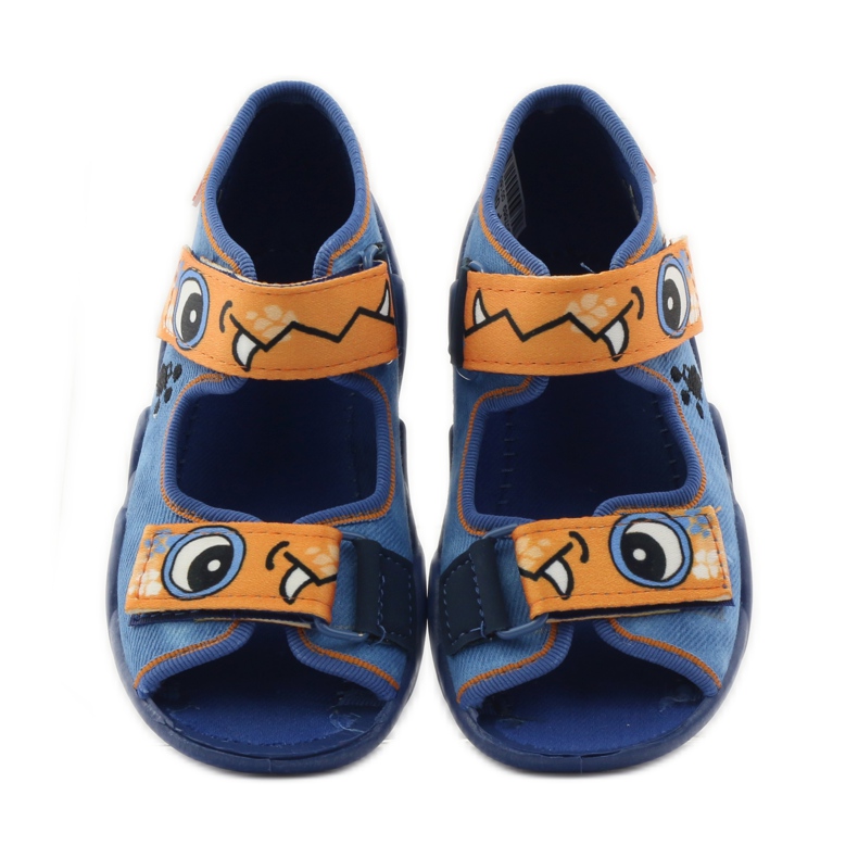 Pantuflas Velcro Befado Azul 250p065 naranja 4