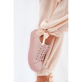 Zapatillas de deporte femenino en plataforma con eco cuero big star rr274a294 rosa rosado 6