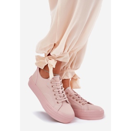 Zapatillas de deporte femenino en plataforma con eco cuero big star rr274a294 rosa 1