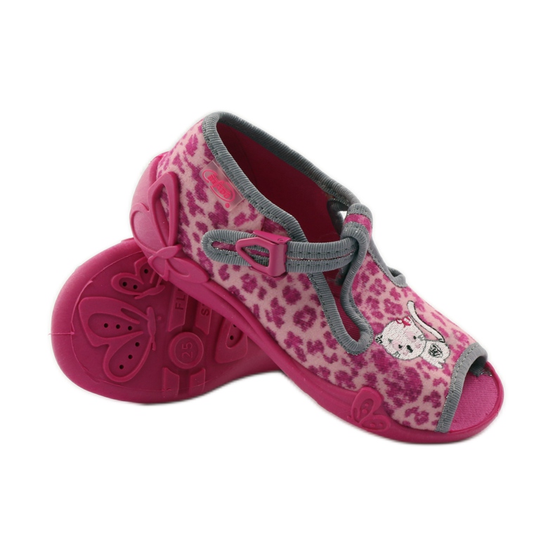 Pantuflas pantera Befado 213P100 rosa gatito 3