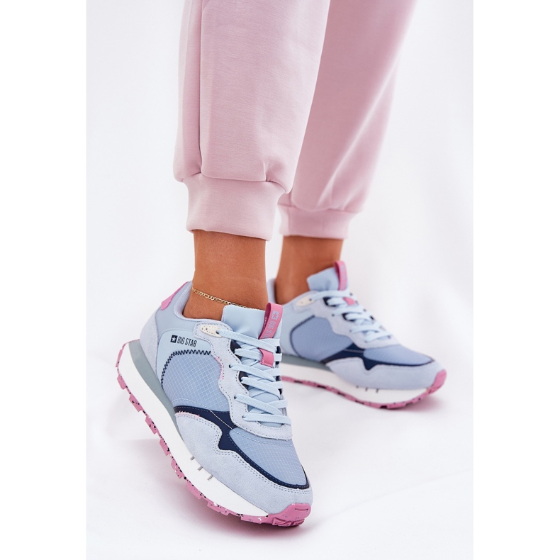 Zapatos deportivos ligeros de gamuza femenina Big Star RR274236 Hi-Polish Blue azul 2