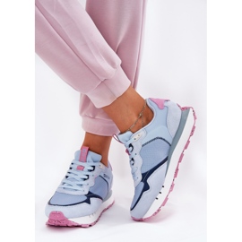 Zapatos deportivos ligeros de gamuza femenina Big Star RR274236 Hi-Polish Blue azul 6