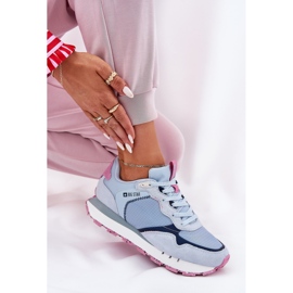 Zapatos deportivos ligeros de gamuza femenina Big Star RR274236 Hi-Polish Blue azul 8