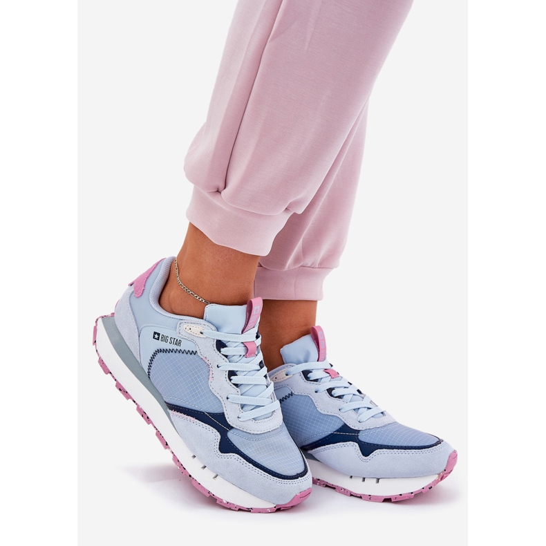 Zapatos deportivos ligeros de gamuza femenina Big Star RR274236 Hi-Polish Blue azul 1