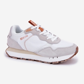 Zapatos deportivos ligeros de gamuza femenina Big Star RR274235 Hi-Polish Beige 4