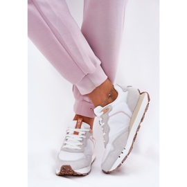 Zapatos deportivos ligeros de gamuza femenina Big Star RR274235 Hi-Polish Beige 3