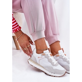 Zapatos deportivos ligeros de gamuza femenina Big Star RR274235 Hi-Polish Beige 8