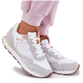 Zapatos deportivos ligeros de gamuza femenina Big Star RR274235 Hi-Polish Beige 9