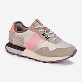 Zapatillas de gamuza femenina Big Star RR274243 Sistema de rosa gris de polro rosado 9