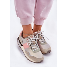Zapatillas de gamuza femenina Big Star RR274243 Sistema de rosa gris de polro rosado 10