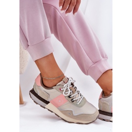 Zapatillas de gamuza femenina Big Star RR274243 Sistema de rosa gris de polro rosado 13