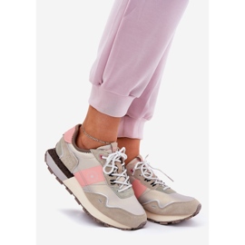 Zapatillas de gamuza femenina Big Star RR274243 Sistema de rosa gris de polro rosado 1