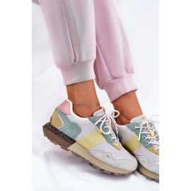 Zapatillas de ante mujeres Big Star RR274244 Sistema de color amarillo gris de alta polla 9