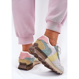 Zapatillas de ante mujeres Big Star RR274244 Sistema de color amarillo gris de alta polla 7