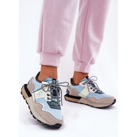Zapatillas de ante mujeres Big Star RR274245 Sistema de alta polrogo Gray-Blue azul 3