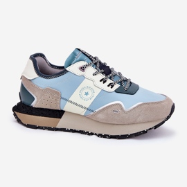 Zapatillas de ante mujeres Big Star RR274245 Sistema de alta polrogo Gray-Blue azul 5