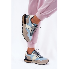 Zapatillas de ante mujeres Big Star RR274245 Sistema de alta polrogo Gray-Blue azul 6